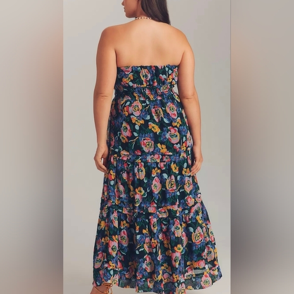 Anthropologie Somerset Floral Strapless Maxi Dress - Picture 7 of 8